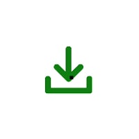 a green arrow pointing down on a white background